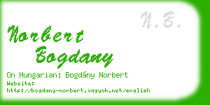 norbert bogdany business card
